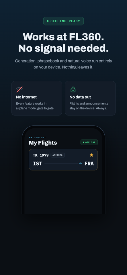 Fully offline operation